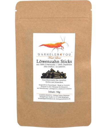 SHRIMP4YOU GARNELEN4YOU Dandelion Sticks | Premium Shrimp Food | Sustainable Packaging | Made in Germany | Food Pellets for Shrimps Crabs Snails - Buy Online on GoSupps.com