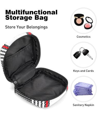 Women's Bonds Storage Pockets Stillpad Holder - Black & White Scottish Plaid Portable Period Kit Bag | Feminine Product Bag for Women & Girls - Buy Online on GoSupps.com