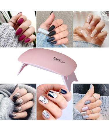 Mini Nail Lamp Portable LED Nail Lamp 6W Nail Gel Dryer DIY Art Nails Tool for Women and Girls Manicure (Pink) - Buy Online on GoSupps.com