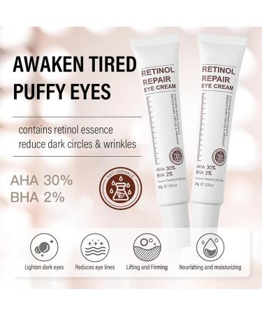 Retinol Eye Cream Retinol Serum Eye Cream for Dark Circles and Puffy Eyes Anti Aging Under Eye Cream with AHA 30% BHA 2% Moisturizing & Refreshing Eye Skincare Cream for Women - Buy Online on GoSupps.com