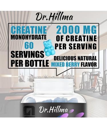 Buy Creatine Monohydrate Gummies - Enhanced Absorption with AstraGin Muscle Growth & Recovery Blueberry Flavor | 60 Count - Buy Online on GoSupps.com