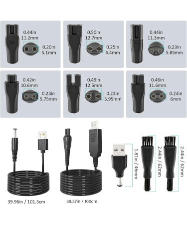 Pchero 15V Philip HQ8505 Razor Charging Cable Replacement - 5V USB Adapter for Hair & Beard Trimmers | 6 Connections 55x21 cm | International Shipping - Buy Online on GoSupps.com