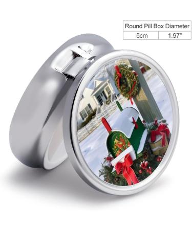 Portable Round Pill Box Organizer - 3 Compartment Travel Case for Medicine - Ideal Christmas Gift & Purse Accessory - Buy Online on GoSupps.com