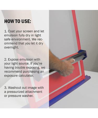 Ecotex Tex-Red Screen Printing Emulsion 16oz | Pre-Sensitized Photo Emulsion for Silk Screens | Ideal for Plastisol Inks | Pure Photopolymer Supplies - Buy Online on GoSupps.com