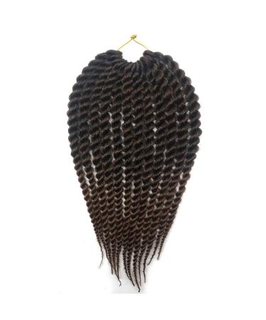 12 Inch Havana Mambo Twist Crochet Braids Ombre Brown Senegalese Twist Braids Hair Extensions Synthetic Twists Braiding Hair (12 Inch 1B/30) 12 Inch #1B/30