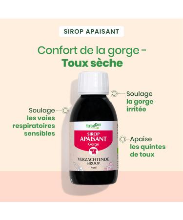 HERBALGEM - Soothing Syrup - Throat - Airway Comfort - Enriched With Buds - Traditional Recipe - Certified Organic - 250 ml - Buy Online on GoSupps.com
