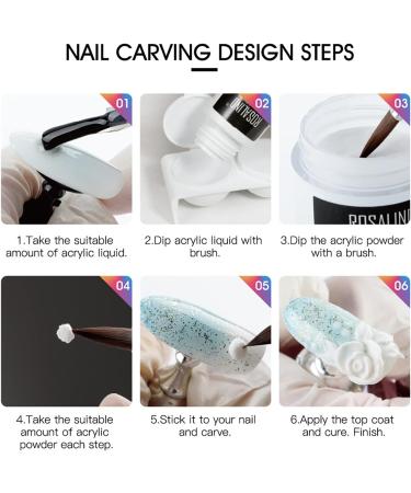 RoseFlower Acrylic Nail Kits Full Set - Beginner Acrylic Nail Powder Kit with 3 Colors - Nail Salon #9 - Buy Online on GoSupps.com