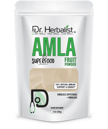 DR. Herbalist-7.1 OZ (200g) Amla Fruit Powder Amla Powder Organic for Eating Ascorbic Acid Powder Emblica Officinalis Amalaki for Immune Support & Energy