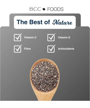 Black Chia Seeds - Premium Quality Organic Non-GMO Gluten-Free High in Omega-3 Protein & Fiber Ideal for Smoothies Baking and Healthy Snacks (454g (1lb)) - Buy Online on GoSupps.com