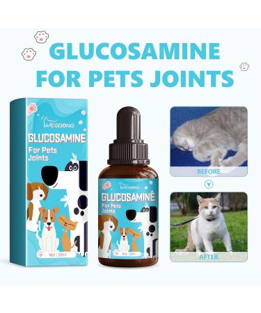 Pet Joint Drops for External Use Glucosamine for Cats & Dogs - Cat Hip and Joint Liquid Topical - Buy Online on GoSupps.com