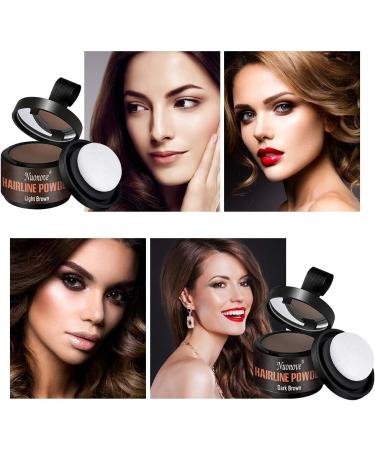 Instant Hairline Powder Shadow - Professional Root Concealer for Men and Women in Light Brown/Dark Brown - Waterproof - Buy Online on GoSupps.com