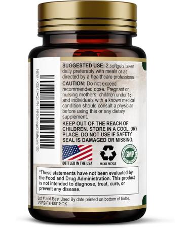Omega 3 Fish Oil Supplements 2400 mg - Triple Strength Omega3 - EPA & DHA with Essential Fatty Acids - Natural Immune Brain & Heart Health Support - Burpless Lemon Flavor Wild Caught - 120 Softgels 120 Count (Pack of 1) - Buy Online on GoSupps.com
