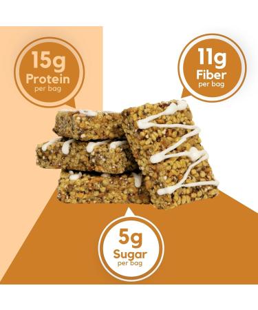 GoKrisp Energy Square by Jimmy Sevigny 15 gr Protein Pastry Tasty Apple & Salted Caramel High Protein Snacks Nut & Peanut Free Gluten Free (12-Pack) - Buy Online on GoSupps.com