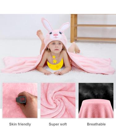 Cartoon Hooded Baby Towel | Premium Soft Bathrobe for 0-7T | Rabbit Design | 27.5 x 47 Inch - Buy Online on GoSupps.com