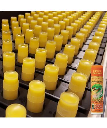 Badger Sweet Orange Cocoa Butter Lip Balm - .25oz Stick - Buy Online on GoSupps.com