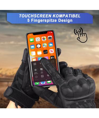 TBusingoto Tactical Gloves for Men - Touchscreen Motorcycle & Outdoor Gloves for Airsoft Paintball Hunting Climbing - Black - Buy Online on GoSupps.com