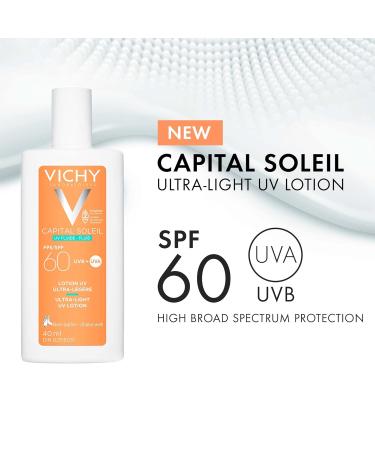 Vichy Face & Body Sunscreen Lotion Capital Soleil Broad Spectrum UVA & UVB Sun Protection Fragrance-Free Suitable for All Skin Types Dermatologist Recommended ULTRA LIGHT SPF 60 - Buy Online on GoSupps.com