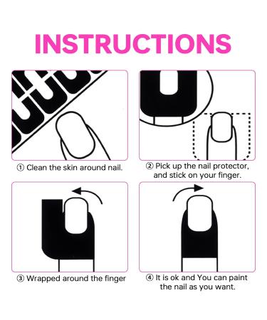 100pcs Nail Protector U Shape Barrier - Peel Off Cuticle Protectors for Nail Art | International Shipping Available - Buy Online on GoSupps.com