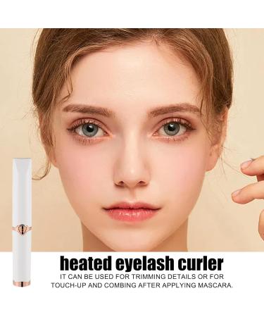 1/2 Heated Eyelash Curler - Abs Eyelash Curling Tool | Long Lasting Heated Perming USB Rechargeable Makeup Tool Eye Lash Enhancer Curling Tool for Beauty Salon Barbershop Travel 1 Pc (White) - Buy Online on GoSupps.com