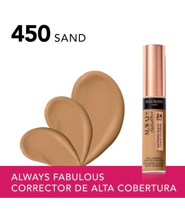  Bourjois Bourjois Always Fabulous Concealer 450 Sand Concealer Concealer Concealer Concealer High Coverage 24-Hour Hold Hyaluronic Acid 10 ml - Buy Online on GoSupps.com
