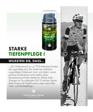 Sports Balm Protect | Hemp Oil Creme for Muscle Relaxation | Vegan Massage Balm | Hygienic Packaging | Made in Germany - Buy Online on GoSupps.com