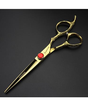Golden Professional Hairdressing Scissors Set | 6 Inch & 7 Inch Cutting Tools for Hairdressers - Top Quality & International Shipping - Buy Online on GoSupps.com