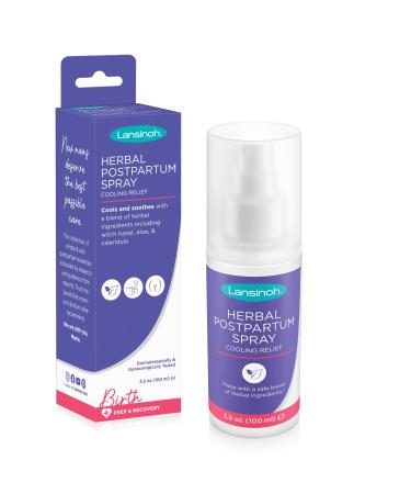 Lansinoh Herbal Perineal Spray Postpartum Essentials, 3.5 Ounces