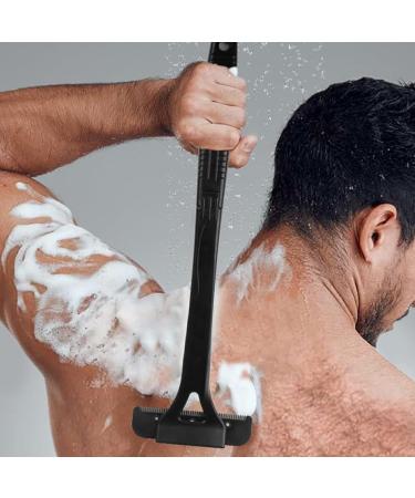 Buy Poupangke Back Hair Cutter for Men - Manual Foldable Body Hair Removal Tool with Extra Long Handle for Quick Trimming & Body Care - Buy Online on GoSupps.com