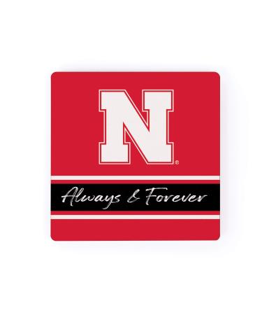 University of Nebraska Cornhuskers Always and Forever 2.75 x 2.75 Wood Magnet