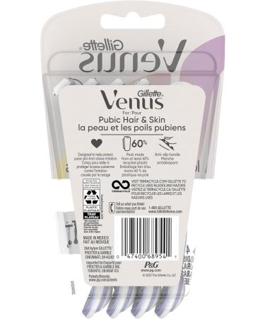 Gillette Venus Women's Disposable Razors for Pubic Hair and Skin 4ct - Buy Online on GoSupps.com