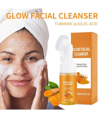  Hppsctink Turmeric Facial Cleanser 100ml Turmeric Cleansing Foam Deep Facial Cleansing Oil Control Treatment Cleanser Suitable for all skin types cream - Buy Online on GoSupps.com