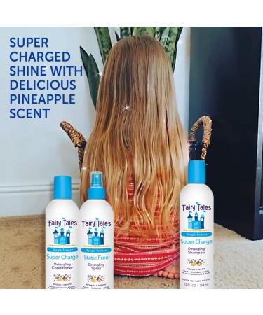 Fairy Tales Tangle Tamer Super Charge Bundle - Kids Detangling Shampoo & Static Free Spray - 12 oz (2 Pack) - Buy Online on GoSupps.com