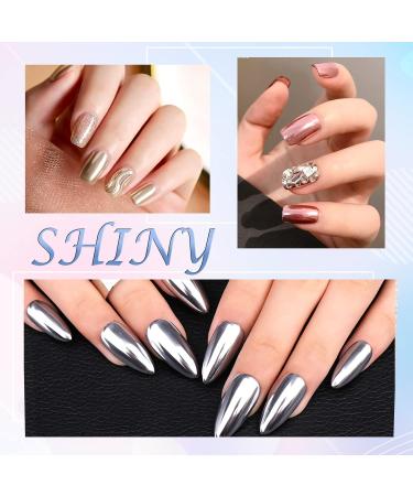 Shop Laza Chrome Nail Powder - Mirror Effect Metallic Glitter for DIY Gel Nail Art & Crafts | Holographic Pigment & Decoration - Buy Online on GoSupps.com