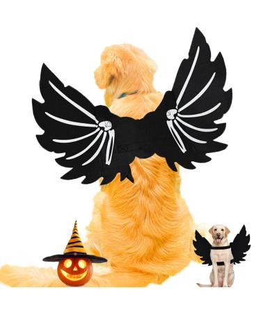 Librnty bat wing dog Halloween dog costume dog asked Wings costume pet bat costume cute Halloween costume for pets cosplay costume for medium dog for parties black 0013