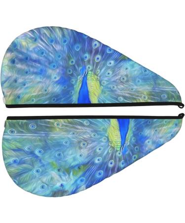 Peacock Microfiber Hair Towel | Super Absorbent Wrap for Women | Quick Dry Coral Velvet Cap for Long Curly & Thick Hair - Buy Online on GoSupps.com