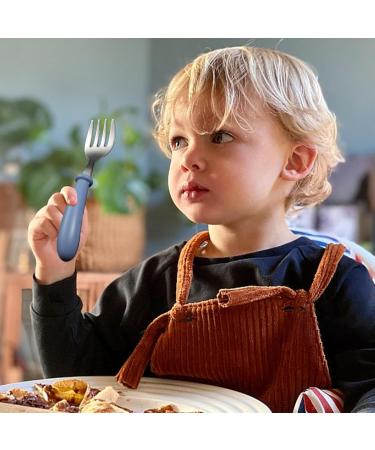 Toddler Forks 6PCS Stainless Steel Safe Baby Forks Small Forks Kids Forks Baby Utensils for Self Feeding 3 Colors Kids Forks with Round Handle Baby Utensils - Buy Online on GoSupps.com