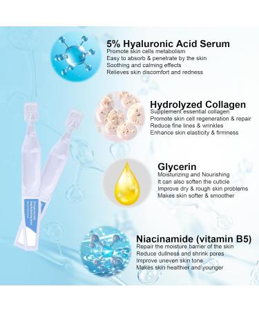 Collagen jelly cream improves dull skin collagen mask enhances elasticity reduces fine lines and wrinkles 5% hyaluronic acid serum hydration and moisturizing repairs sensitive skin three-piece set - Buy Online on GoSupps.com