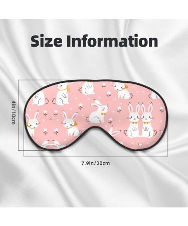 SSIMOO Cute White Bunnies Soft Sleep Eye Mask - Breathable Eye Patch for Women | Perfect Travel Accessory & Relaxation Aid - Buy Online on GoSupps.com