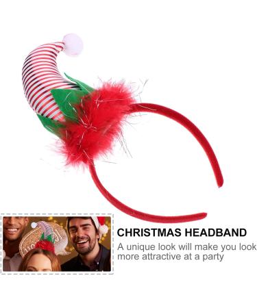 FRCOLOR Christmas Reindeer Antlers Headband Elf Headband Christmas Hat Headband Feather Headband Festival Santa Hat Headband - Buy Online on GoSupps.com