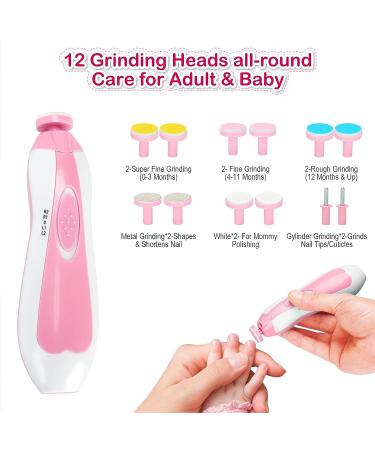 30 in 1 Baby Grooming Kit & Electric Nail Trimmer Set - Pink | Divava Baby Healthcare & Safety Essentials - Hair Brush, Comb for Newborns & Toddlers - Buy Online on GoSupps.com