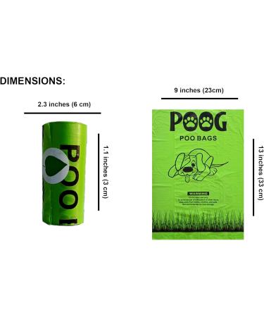 POOG Total 300 Count (Pack of 20 Rolls) Biodegradable Dog Poo Bags Lavender Scented Extra Strong Thick and Guaranteed Leak Proof included 1 Adjustable Dispenser - Buy Online on GoSupps.com