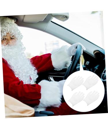 Uonlytech 12pairs Gloves Christmas Santa Costume Paraffin Wax Mittens Paraffin Wax Liners Santa Cosplay Costume Wax Bath Mittens Work Glove Washable Labor Protection Cotton White Cotton Yarn - Buy Online on GoSupps.com