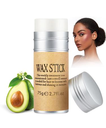 Wax Stick Hair Wax Stick Non-Greasy Styling Pomade Smooth Wax Stick for Wigs Suitable for Men and Women 75g Brown