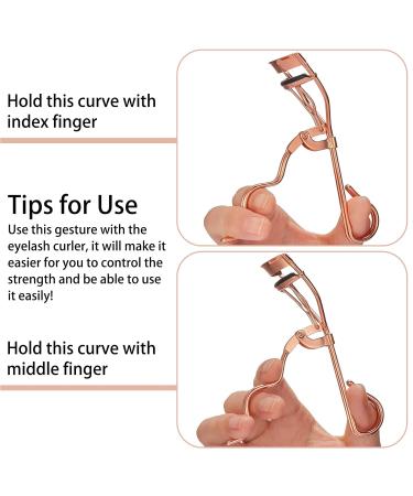 Buy Stylish Eyelash Curlers - Easy Grip Handle & 2 Extra Silicone Pads | Golden Design for Perfect Lashes - Buy Online on GoSupps.com