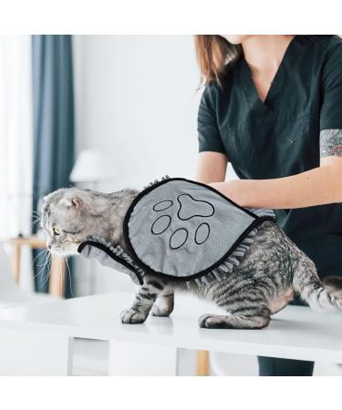 YSQEVN Extra Absorbent Pet Bath Towel - Chenille Microfiber Towel with Hand Pockets for Dogs & Cats | International Shipping Available - Buy Online on GoSupps.com