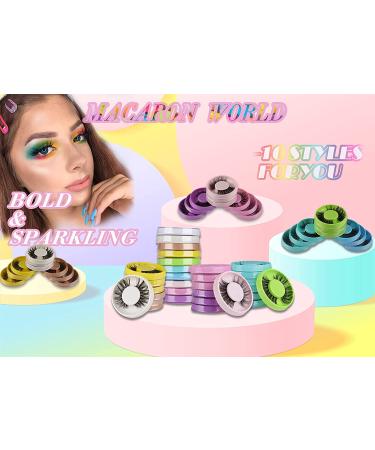 30 Pairs False Eyelashes: 10 Styles Natural Wispy 3D Fluffy Crossed Faux Mink Lashes Pack by Boahankuke - Buy Online on GoSupps.com