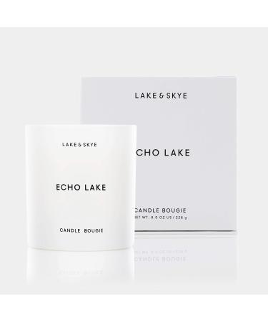 Lake & Skye Echo Lake Candle - Vegan Fragrance Collection 100% Soy Base Cruelty Free (8 oz) 50 Hour Burn Time - Floral and Woody