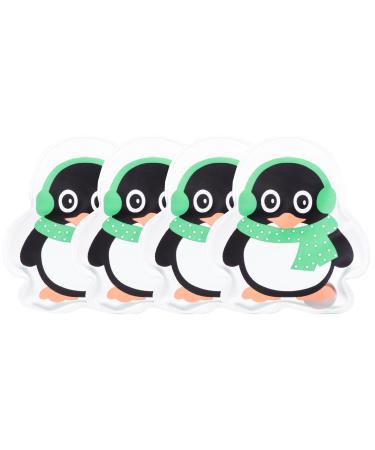 Brandsseller Pocket Warmers Set of 4 Penguin Hand Warmers Pocket Heating Pads Reusable Heat Pads Green