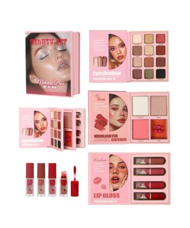 Palettes de Maquillage - Fard Paupi res Longue Dur e Pliable 3 Couches - Bo te Fard Joues Et Highlighter Pour Artistes Mariage Soir e Bureau Sortie Voyage et Usage