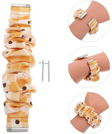 Shop Hemobllo Floral Yellow Scrunchies & Watch Strap - Stylish Hair Ties & Bands for Girls - Buy Online on GoSupps.com